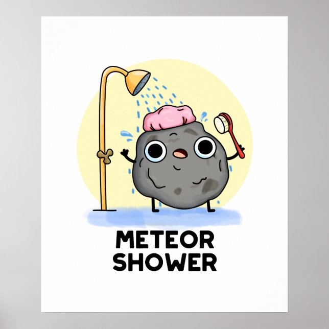Póster Meteor Shower Funny Science Pun (Frente)