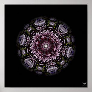 Póster Meteorito monstruo vivo v3 - patrones