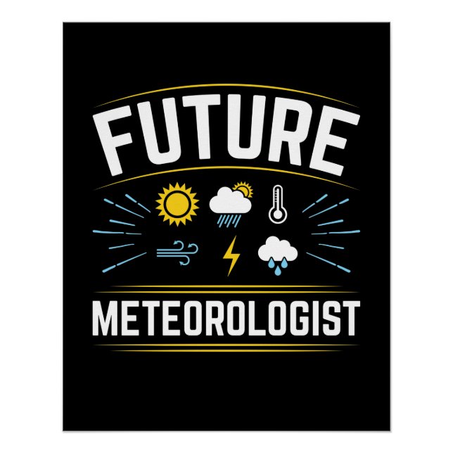 Póster Meteorología Futura Estudiante Meteorología Meteor (Anverso)