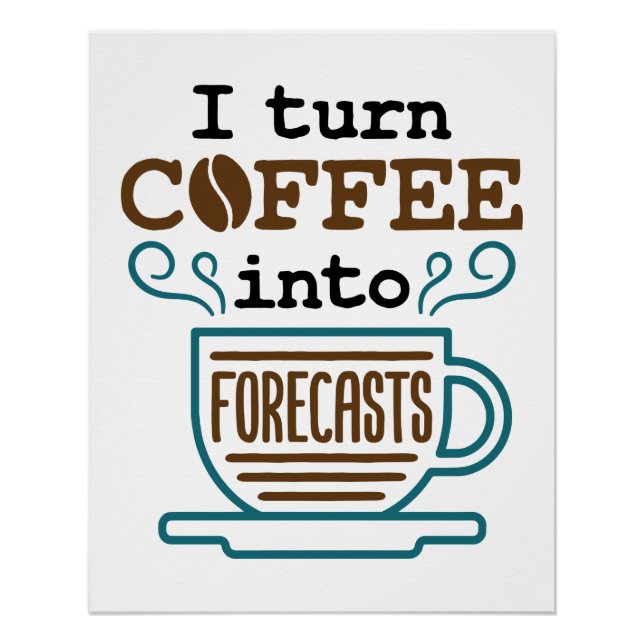 Póster Meteorólogo En Las Predicaciones Del Café (Anverso)