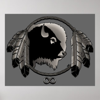 Póster Metis Art Poster Spirit Animal Native Print Poster