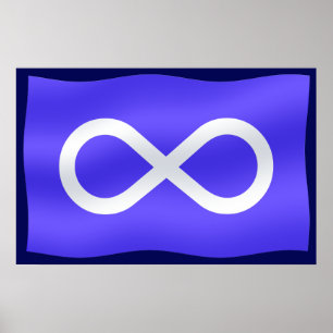 Póster Metis Flag Poster Metis Bandera Poster imprenta re