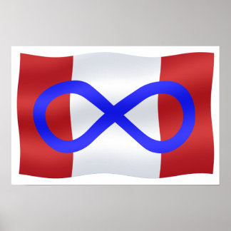 Póster Metis Flag Poster Metis Canada Flag Souvenir Print