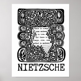 Póster método en la filosofía MADNESS cita de Nietzsche