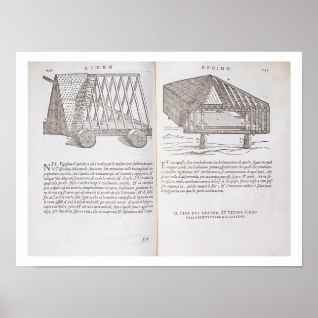 Póster Métodos de transporte de techos prefabricados a la (Frente)