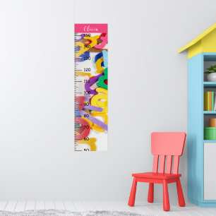 Póster Métrica de la tabla de crecimiento de alfabeto col