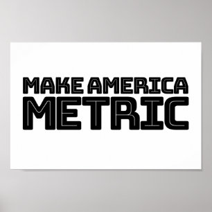 Póster Métrica de Make America - Ciencias del Sistema Mét