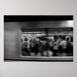 Póster Metro de Tokio - Fotografía en blanco y negro