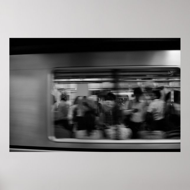 Póster Metro de Tokio - Fotografía en blanco y negro (Frente)