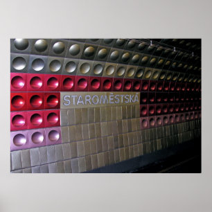 Póster Metro Futurista, Praga