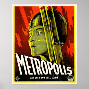 Póster METROPOLIS dirigida por Fritz Lang, película antig
