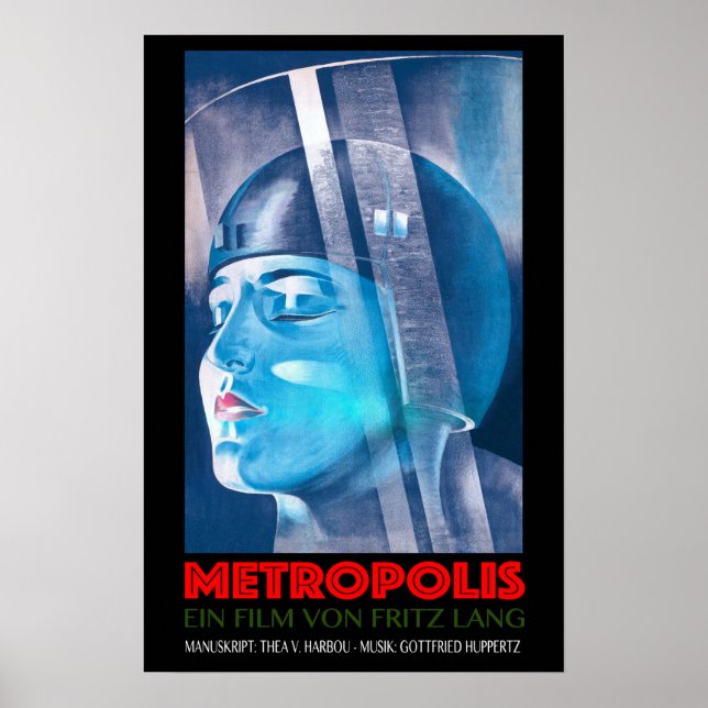Póster METROPOLIS Ein Film Von Fritz Lang Vieja Película  (Frente)