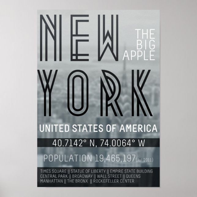 Póster Metropolis Nueva York (Frente)