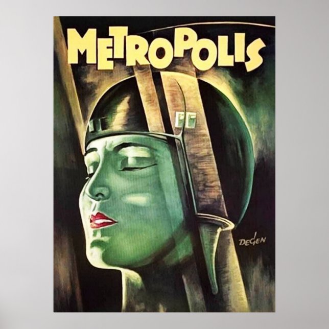 Póster Metropolis Película Vintage   (Frente)