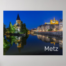 Metz Temple Neuf France Noche Moselle Souvenir