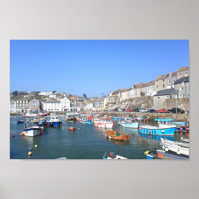 Póster Mevagissey en Cornwall (Frente)