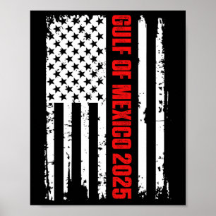 Póster Mex Del Golfo De Estados Unidos Est 2025 Bandera A