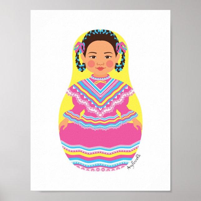 Póster Mexican Dancer Matryoshka Poster (Frente)