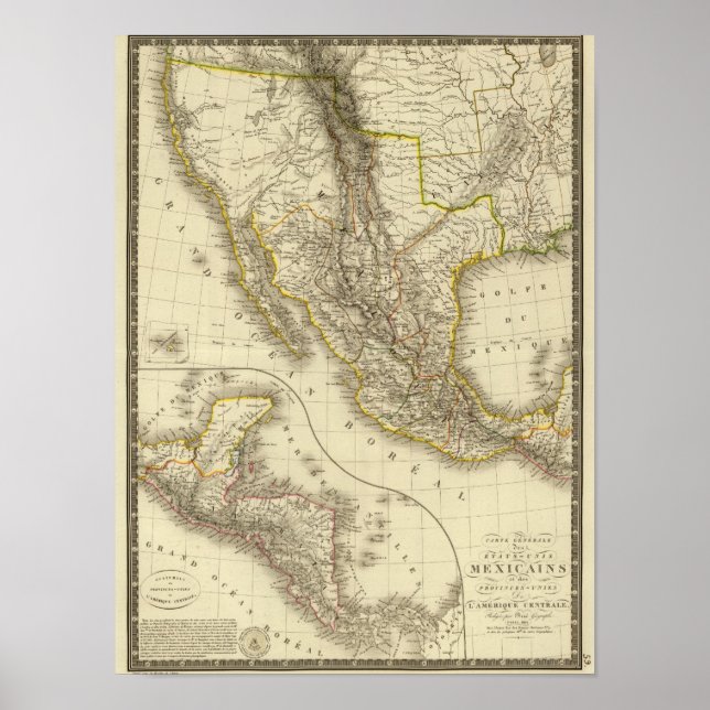 Póster Mexican United States, Central America (Frente)