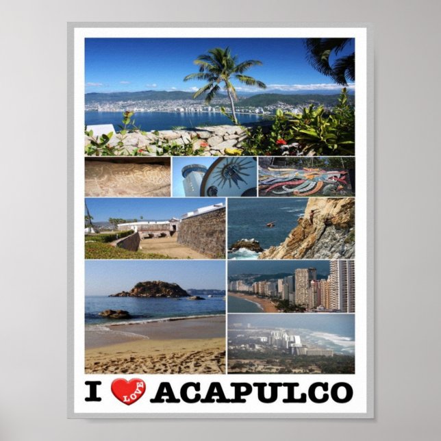Póster México - Acapulco - Amo - (Frente)