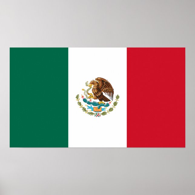 Póster México - Bandera mexicana (Frente)