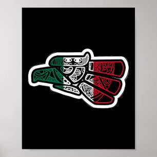 Póster México Bandera Mexicana Vintage Orgullo Hecho En M