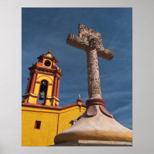 Póster México, Bernal. Vista de la Iglesia de San Sebasti
