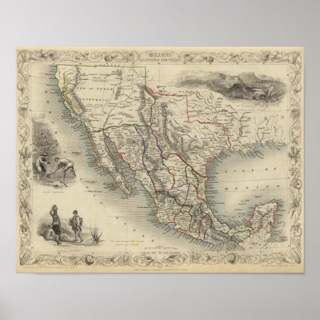 Póster México, California y Texas (Frente)