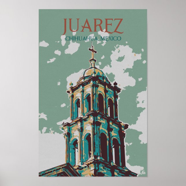 Póster México, Catedral de Ciudad Juárez, Chihuahua Post (Frente)
