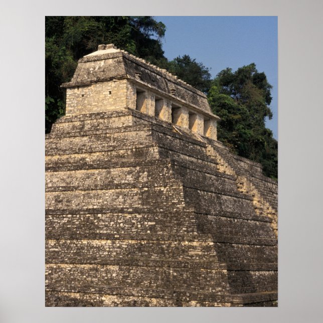 Póster Mexico, Chiapas province, Palenque. Temple of 2 (Frente)