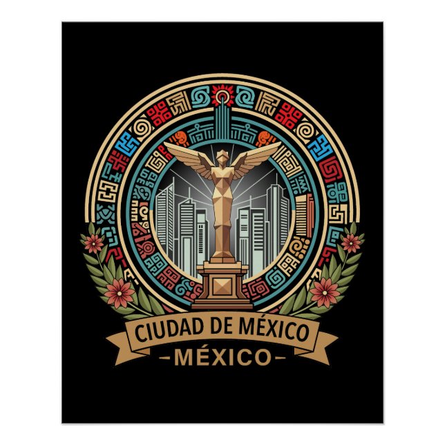 Póster Mexico City Mexico Central America (Anverso)