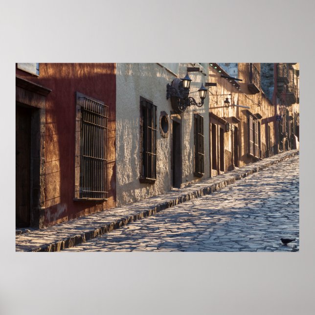 Póster Mexico Cobblestone Street (Frente)