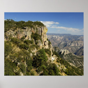 Póster México, estado de Chihuahua, cañón de cobre. ESTO