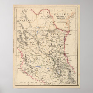 Póster México Estados del Noreste y del Centro