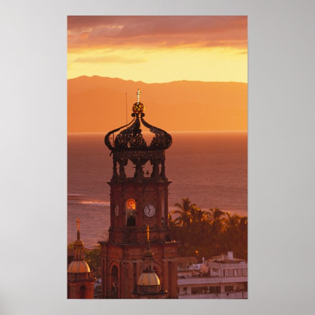 Póster México, Jalisco, Puerto Vallarta. Torre de la Igle (Frente)