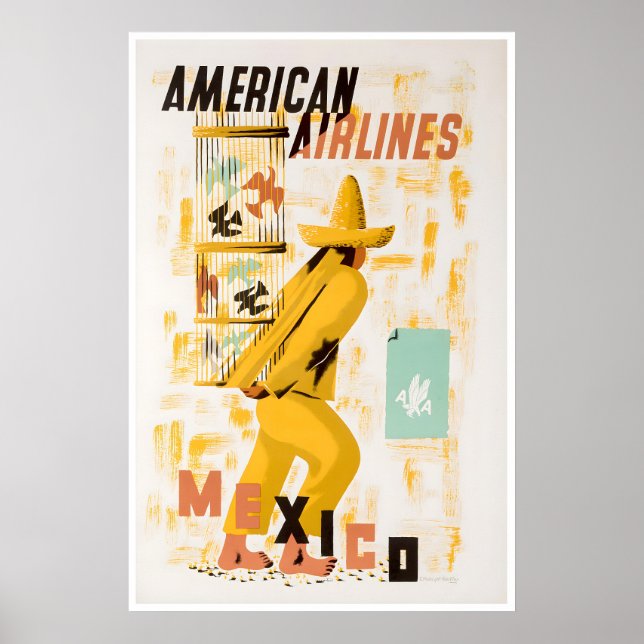 Póster Mexico Print Mexican Art American Travel Poster (Frente)