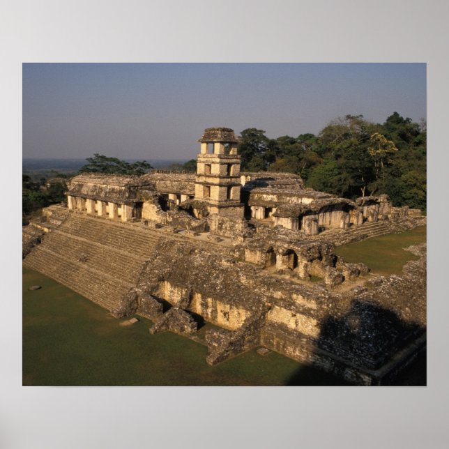 Póster México, provincia de Chiapas, Palenque, El Palacio (Frente)