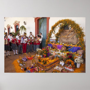 Póster México, Provincia de Oaxaca, Ocotlán, estudiantes 