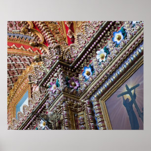 Póster México, Querétaro. Detalle dentro de una ornamenta