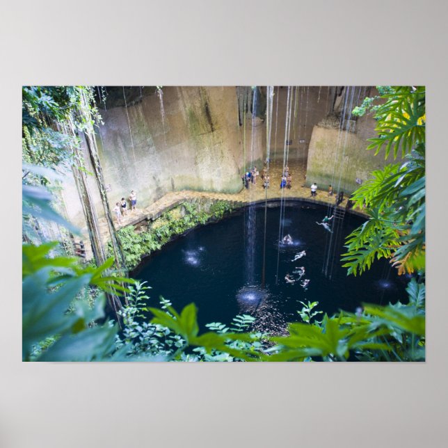 Póster México, Quintana Roo, cerca de Chichen Itza, (Frente)