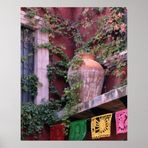 Póster México, San Miguel de Allende, Ivy, olla de arcill