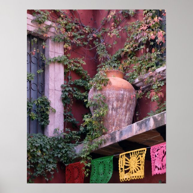 Póster México, San Miguel de Allende, Ivy, olla de arcill (Frente)