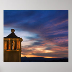 Póster México, San Miguel de Allende. Puesta de sol sobre