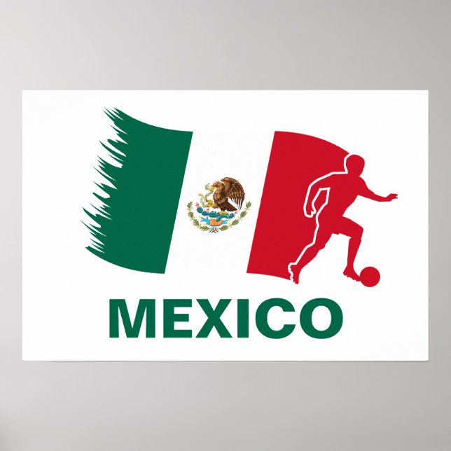 Póster Mexico Soccer Flag (Frente)