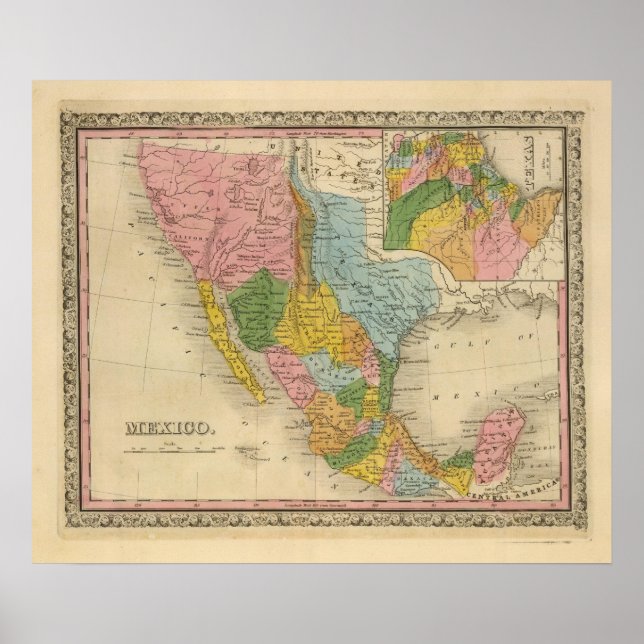 Póster Mexico, Texas (Frente)