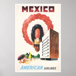 Póster Mexico Travel Poster Mexican Print American Art