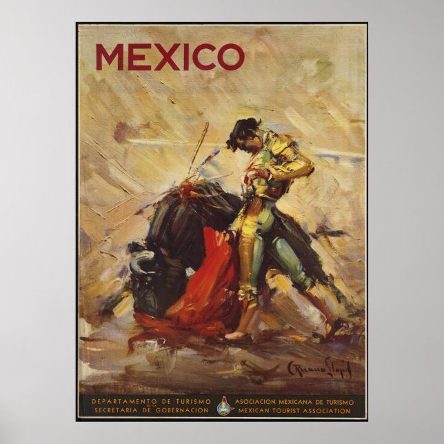 Póster Mexico Vintage Travel Poster Ad Retro Prints (Frente)