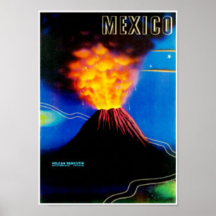Póster México ~ Volcan Paricutin