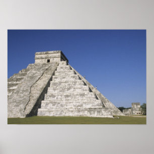 Póster México, Yucatán, Chichen Itza, El Castillo