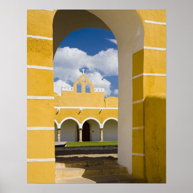 Póster México, Yucatán, Izamal. Convento franciscano 2 (Frente)